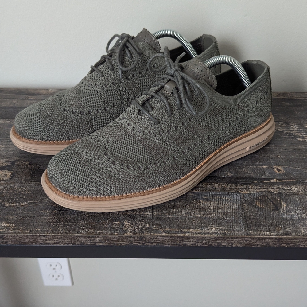 Cole Haan Green Knit Oxford Shoes